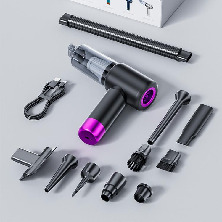 SUITU ST-6103BPlus 6000mAh Small Handheld Blow Suction Combo Car Vacuum Cleaner, ST-6103BPlus (Champagne Bright Silver), ST-6103BPlus (Metal Gray Silver), ST-6103BPlus (Blue Gold), ST-6103BPlus (Black Purple)