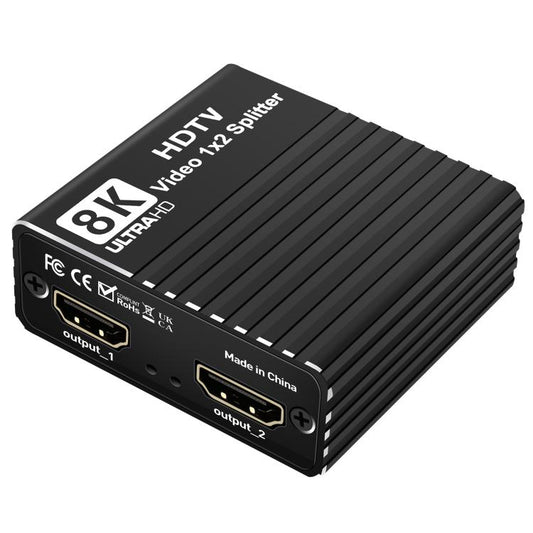H12 8K 60Hz 1 In 2 Out Ultra HD HDMI Video Splitter, H12