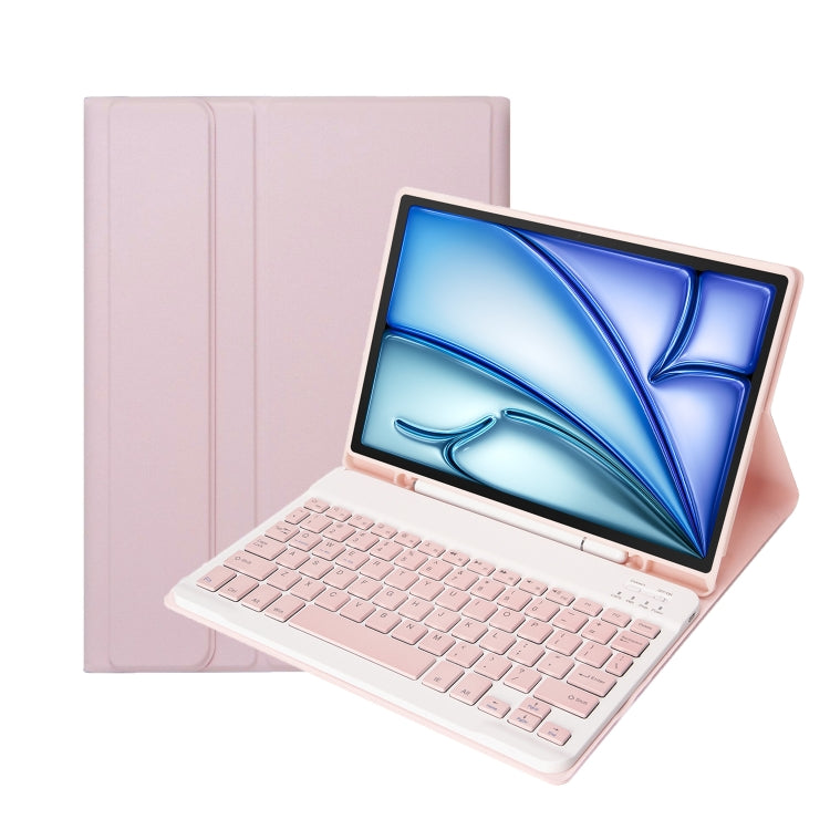 Pour iPad Air 11 2024 / 2025 / Air 4 2020 / Air 5 2022 A098B Étui de protection détachable ultra-fin en ABS de couleurs bonbon avec clavier Bluetooth, support et fente pour stylet, A098B