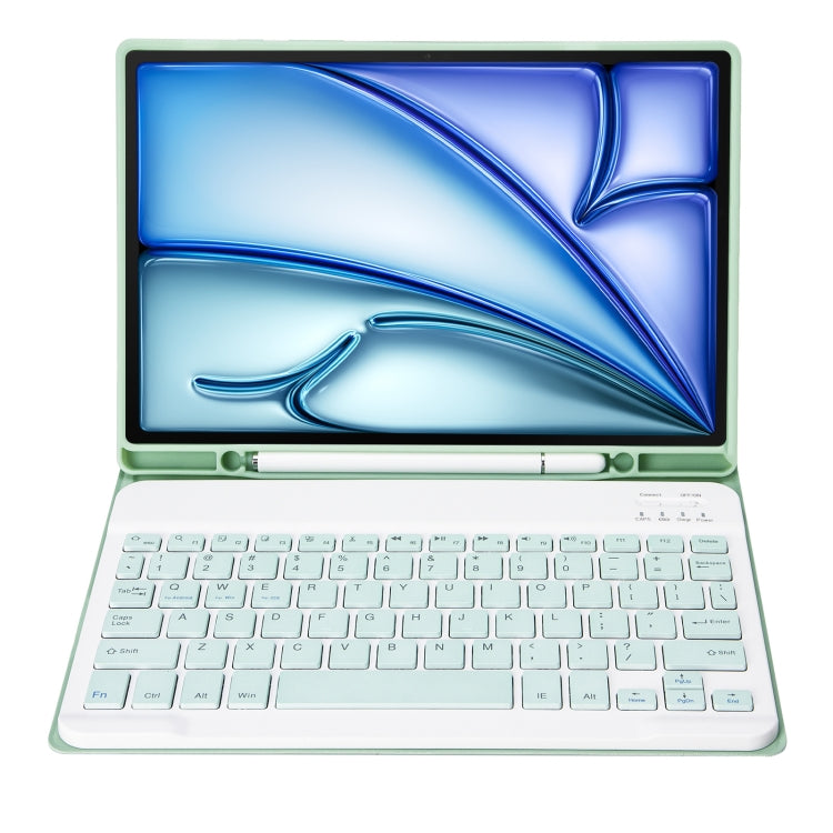 For iPad Air 11 2024 / 2025 / Air 4 2020 / Air 5 2022 A098B Detachable ABS Ultra-thin Candy Colors Bluetooth Keyboard Protective Case with Stand & Pen Slot, A098B