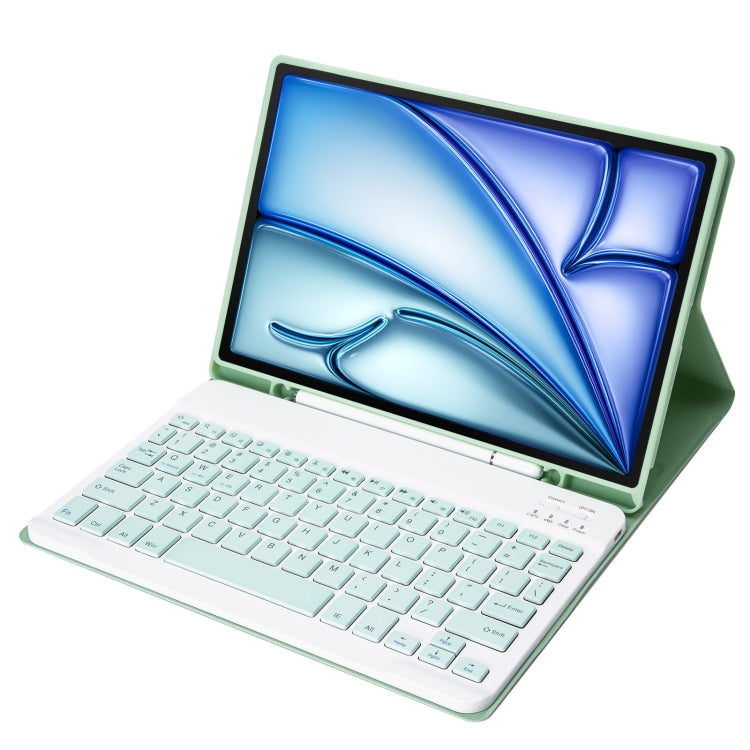 For iPad Air 11 2024 / 2025 / Air 4 2020 / Air 5 2022 A098B Detachable ABS Ultra-thin Candy Colors Bluetooth Keyboard Protective Case with Stand & Pen Slot, A098B