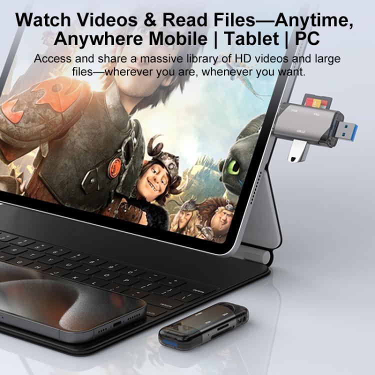 5 in 1 USB3.0 Multi-functional High-speed Card Reader, 5 in 1