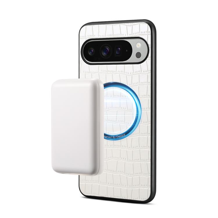 Denior A09 Crocodile Texture PU Vegan Leather Magnetic Phone Case, For Google Pixel 10 Pro XL