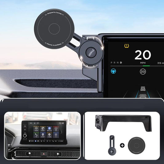 Auto-Bildschirm-Magnethalterung für Telefone mit Verlängerungsarm, für Honda Civic / Integra der 11. Generation 2022-2025, für Honda XR-V 2023-2024 / Vezel 2023, für Honda ZR-V 2022-2023 / HR-V 2023, für Honda Accord 2018-2022 mit 10,25-Zoll-Bildschirm