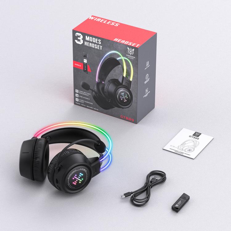 Casque de jeu filaire RVB Bluetooth 2.4G trimode ONIKUMA GT889, GT889