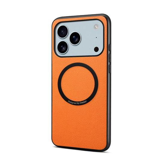 Denior A08 PU Vegan Leather Calfskin Texture Magnetic Phone Case, For iPhone 18 Pro / 17 Pro, For iPhone 18 Pro Max / 17 Pro Max, For iPhone 17, For iPhone Air