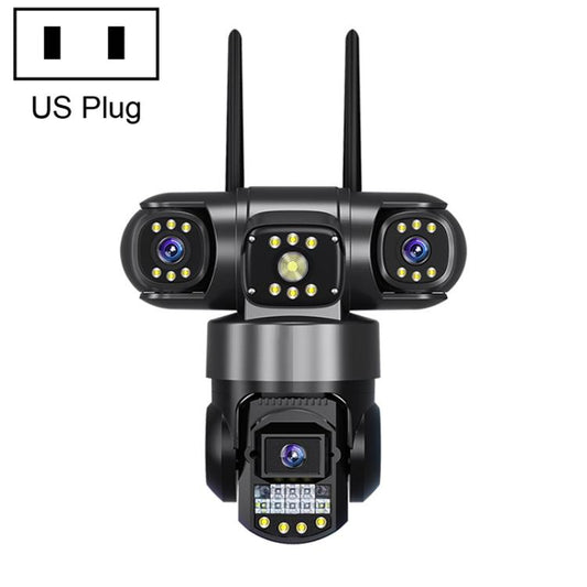 V380 3MP HD Panoramic 360 Degrees Triple Lens Wireless WiFi Surveillance Camera, EU Plug, US Plug