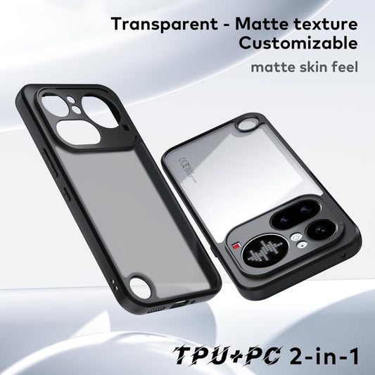Fine Pore Matte Black TPU + PC Phone Case, For Nothing Phone 4a Pro, For Nothing Phone 4a