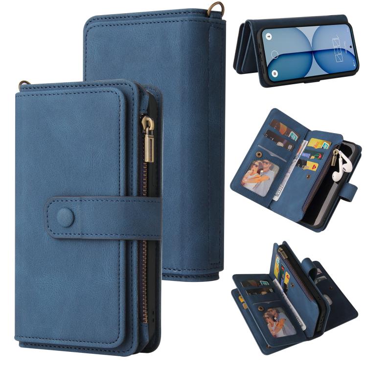 Skin Feel Multi Card Slots Zipper Wallet Leather Phone Case, For Nothing Phone 4a Pro, For Nothing Phone 4a