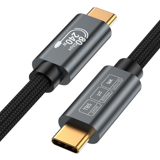 WG240 USB/Type-C to Type-C Thunderbolt 5 240W 240Gbps Data Fast Charging Cable, WG240