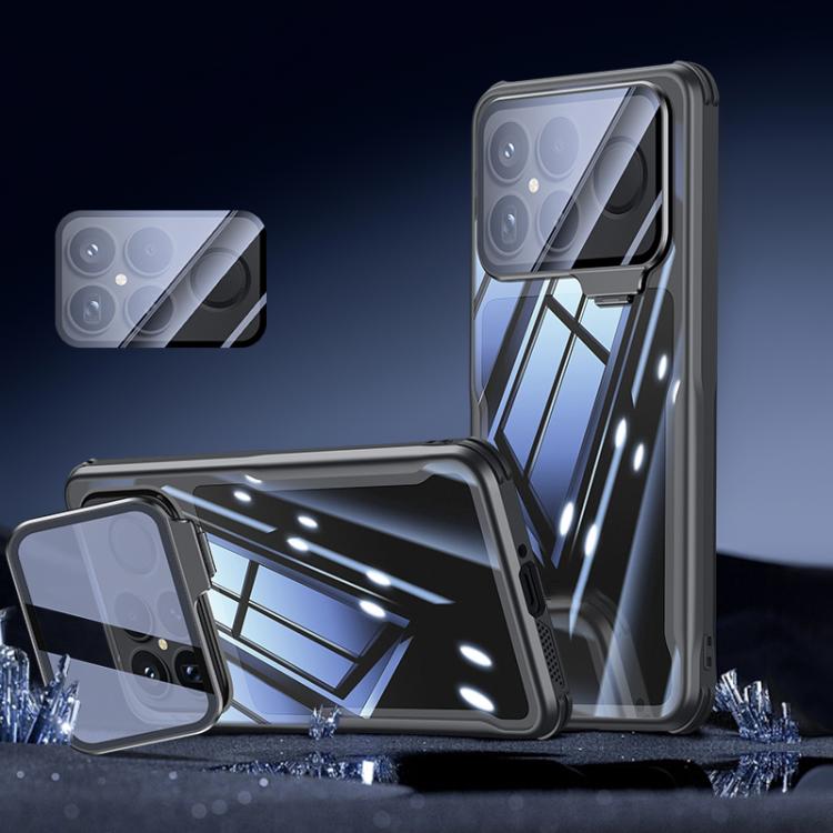 Blade Transparent Full Coverage Lens Holder Shockproof Phone Case, For Redmi K90, For Redmi K90 Pro Max