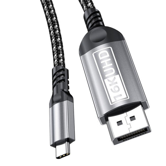 WG228 16K Ultra HD Type-C to DP 2.1 Display Cable Monitor Adapter Cable, 2m
