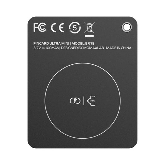 MOMAX BR18D PinCard Carte UWB de charge sans fil ultra-mini Dispositif anti-perte