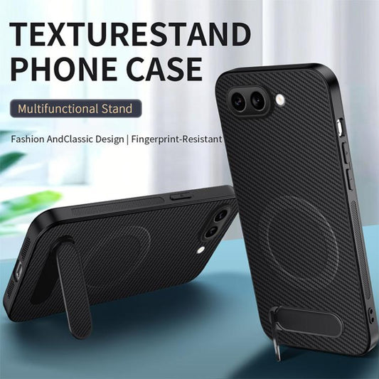 WANLONFENG Kickstand Carbon Fiber Texture Magnetic Phone Case with 2pcs Screen Films, For Google Pixel 10a, For Google Pixel 10 Pro XL, For Google Pixel 10 Pro, For Google Pixel 10, For Google Pixel 9a, For Google Pixel 9 Pro XL, For Google Pixel 9 Pro...