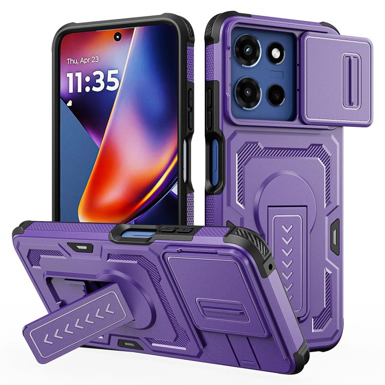 Slid Camera Shield Invisible Holder PC Hybrid TPU Phone Case, For Motorola Moto G Power 2025 / 2026, For Motorola Edge 5G 2025 / Edge 60 Pro, For Motorola Moto G Stylus 5G 2025, For Motorola Moto G 2025