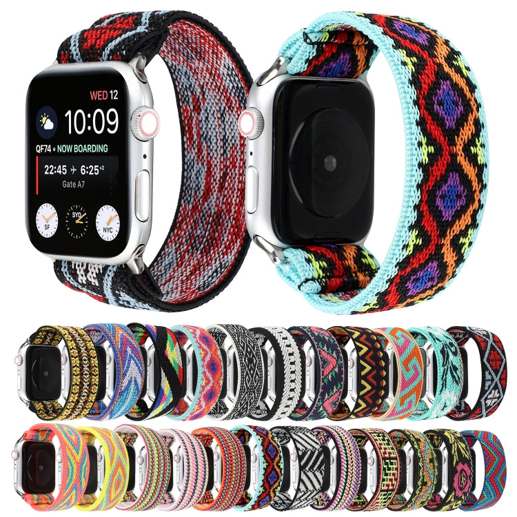Nylon Replacement Strap Watchband, For Apple Watch Series 7 41mm / & 6 & SE & 5 & 4 40mm, For Apple Watch Series 7 45mm / & 6 & SE & 5 & 4 44mm