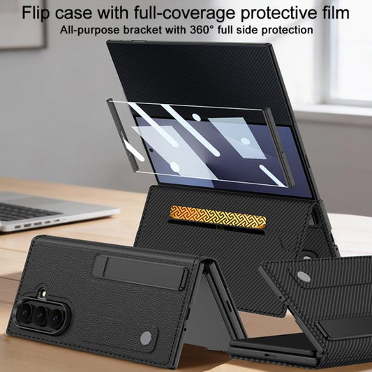GKK Integrated Full Cover Flip Phone Case with Slotted Holder, For Galaxy Z TriFold