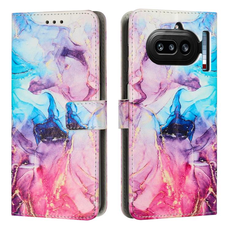 Painted Marble Pattern Leather Phone Case, For Nothing Phone 4a Pro, For Nothing Phone 4a