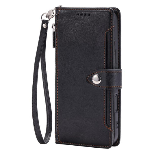 Litchi Texture Zipper Wallet Buckle Vegan Leather Phone Case with Wrist Strap, For Google Pixel 11 Pro XL, For Google Pixel 11 Pro, For Google Pixel 10a, For Google Pixel 10 Pro XL / 9 Pro XL, For Google Pixel 10 / 10 Pro / 9, For Google Pixel 9a