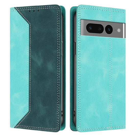 Skin Feel Two-tone RFID Blocking Vegan Leather Phone Case, For Google Pixel 7 Pro, For Google Pixel 7