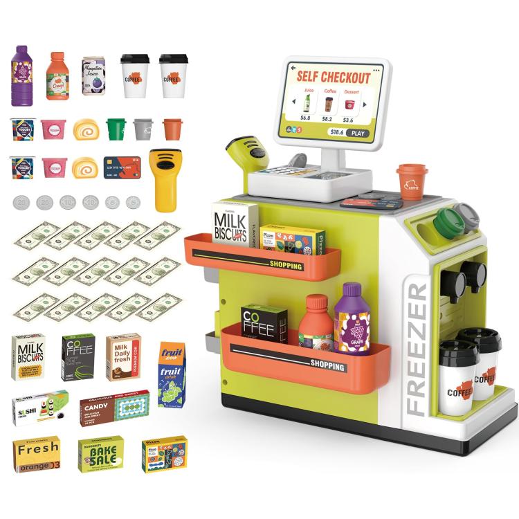 46pcs / Set Children Pretend Play Supermarket Cash Register Toy