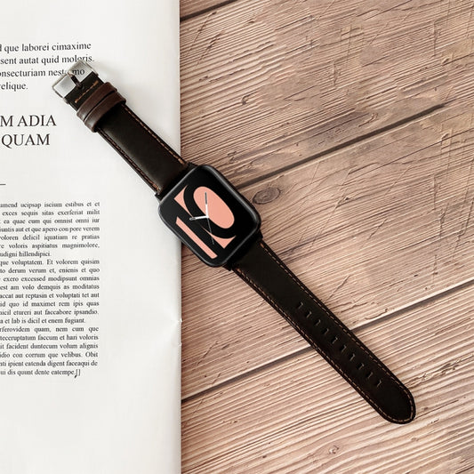 Bracelet de remplacement en cuir véritable à texture Crazy Horse, pour OPPO Watch 41 mm, pour OPPO Watch 46 mm