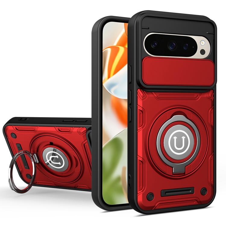 Sliding Camshield Holder Magnetic Phone Case, For Google Pixel 10 Pro XL 5G Global, For Google Pixel 10 / 10 Pro 5G Global, For Google Pixel 9 / 9 Pro