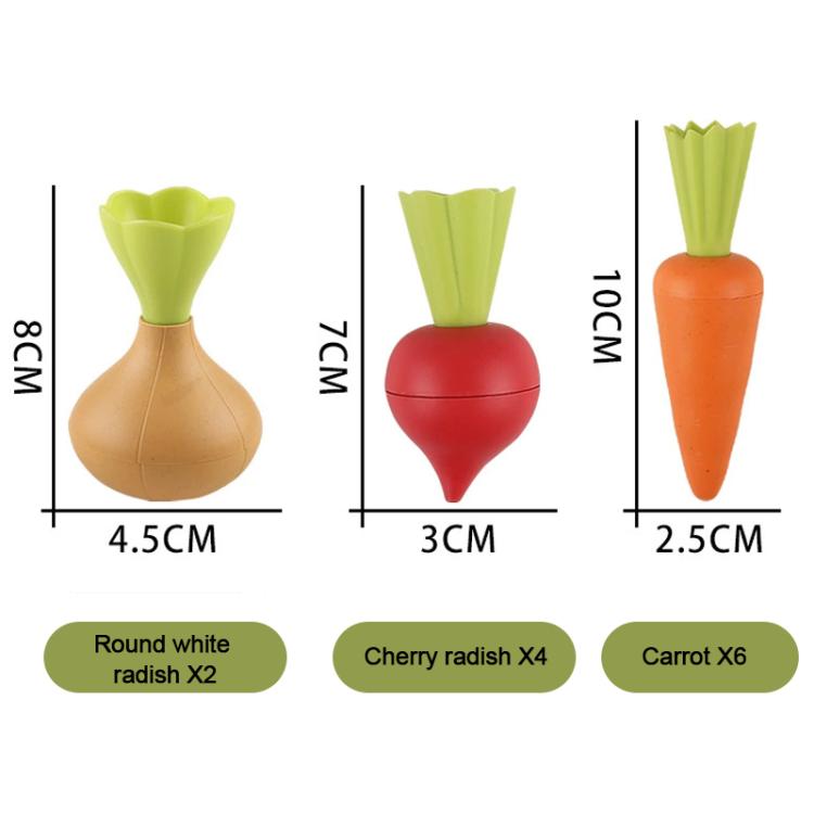 Wheat Straw Simulation Vegetable Planting Children Pretend Play Early Education Toy, Vegetable Planting