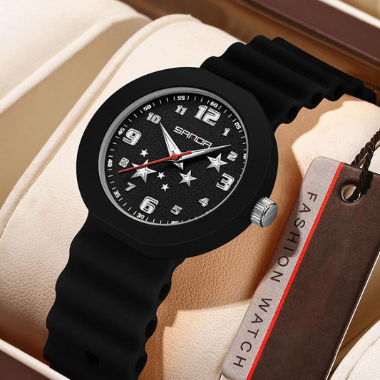 SANDA 9123 Montre étudiant élégante lumineuse résistante à l'eau 3ATM