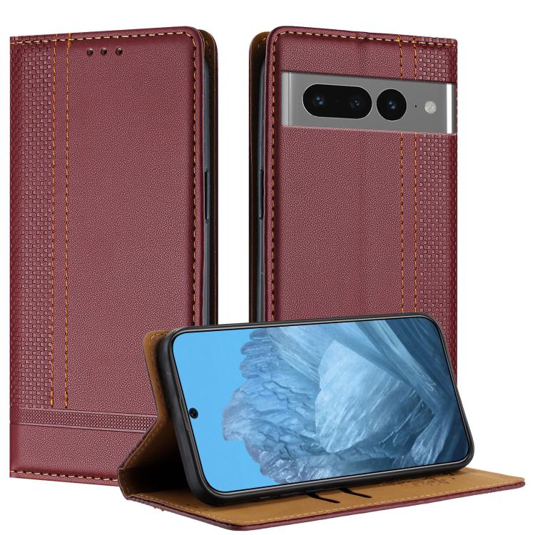 Stitching Design Scratch-Resistant Vegan Leather Phone Case, For Google Pixel 7 Pro 5G