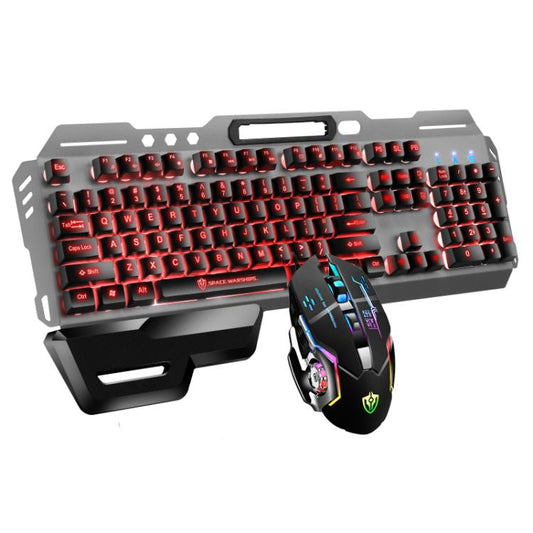 SHIPADOO GT700 Illuminated Wired Gaming Keyboard and 6D 4800DPI Mouse Set, Tri-color Backlight Version, GT700, Tri-color Backlight Version