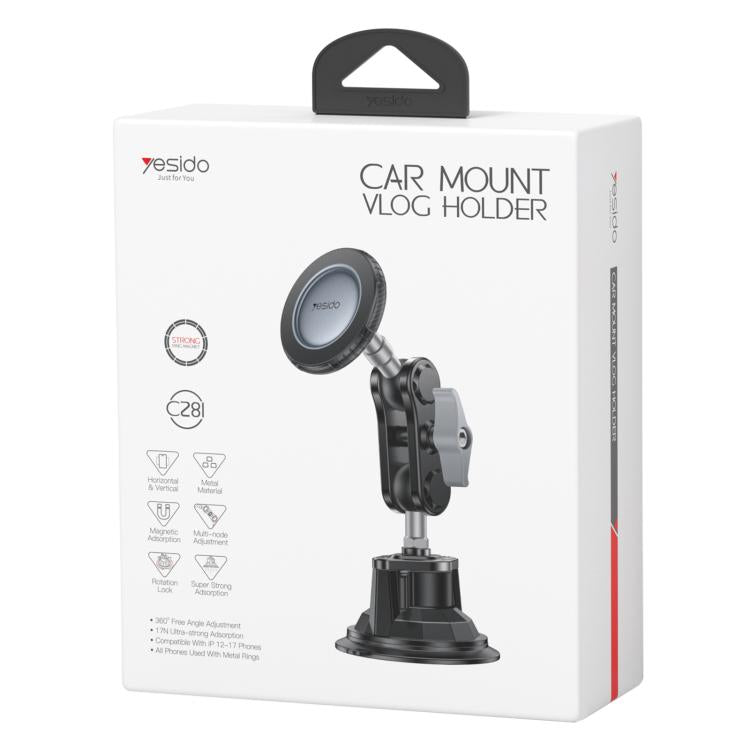 Yesido C281 Car Suction Cup Strong Magnetic Phone Shooting Holder Standard Version, C281