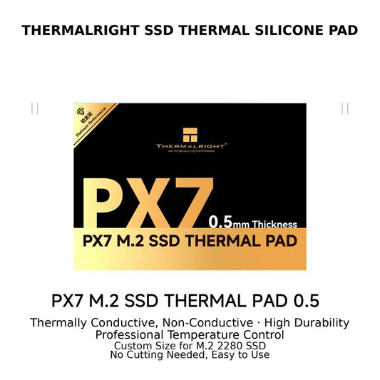 THERMALRIGHT PX7 M.2 SSD Pad Thermique en Silicone, 0,5 mm, 1 mm, 1,5 mm, 2 mm