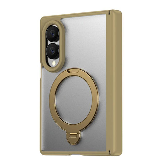 Hinge 360 Rotation Magnetic Ring Holder Integrated Film Phone Case, For Galaxy Z Fold8 5G, For Galaxy Z Fold8 Ultra 5G, For Galaxy Z Fold7 5G