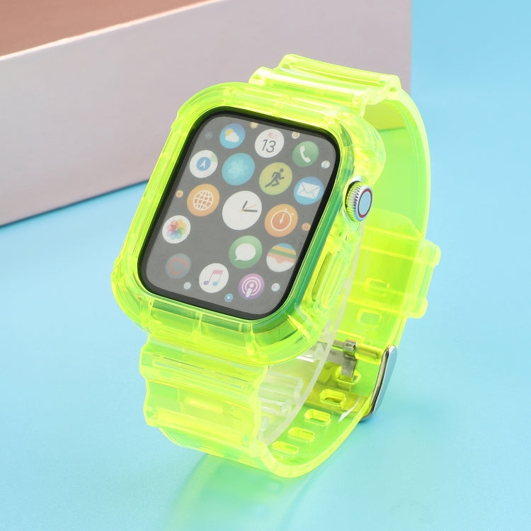 Transparentes TPU integriertes Ersatz-Uhrenarmband, für Apple Watch Series 8&7 41mm / SE 2&6&SE&5&4 40mm / 3&2&1 38mm, für Apple Watch Series 7 41mm / 6 & SE & 5 & 4 40mm / 3 & 2 & 1 38mm