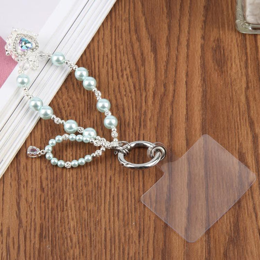 Crown And Beaded Phone Charm with Tether Pad
