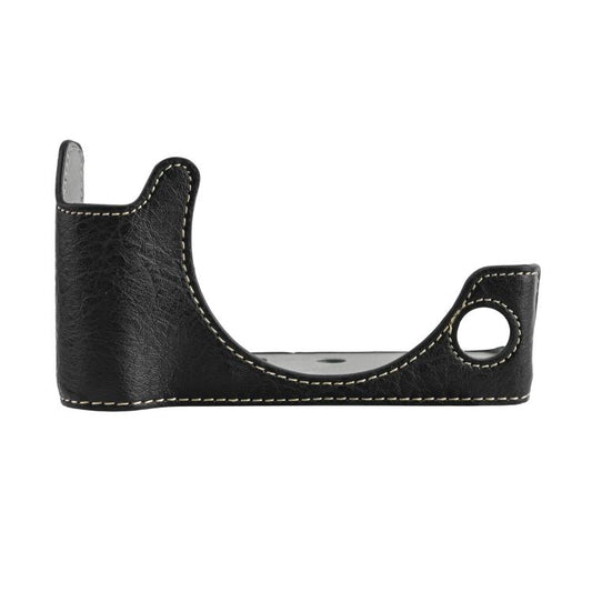 Demi-étui de protection en cuir vegan (texture Litchi) pour appareil photo, pour Canon EOS R50 V