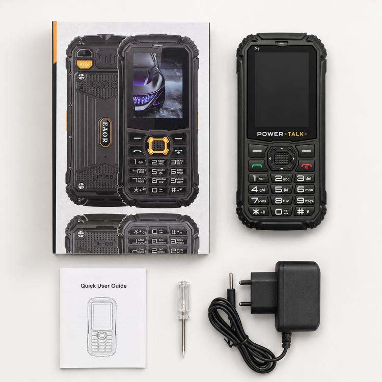 HP219 IP68 Rugged Phone, 2.4 inch, SC6531E, Network: 2G, BT, FM, SOS, Torch, EU Plug, US Plug, UK Plug