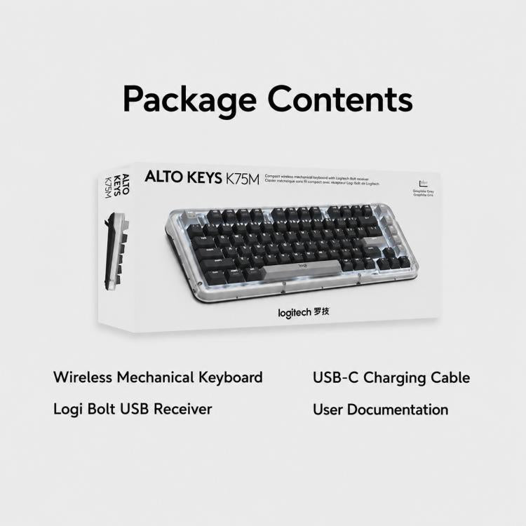 Logitech ALTO KEYS K75M Amber Series Custom Tri-Mode Wireless Mechanical Keyboard