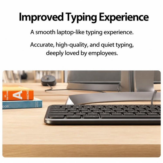 Logitech K620 Silent Wired Office AI Keyboard, K620