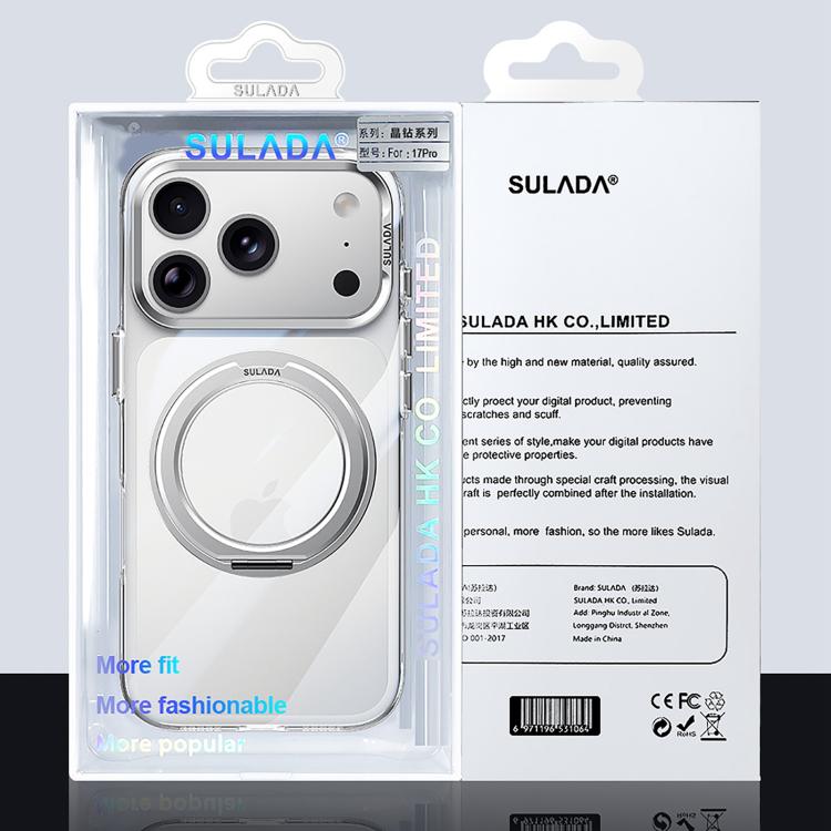 SULADA Crystal Series Magnetic Clear PC Phone Case, For iPhone 18 Pro, For iPhone 18 Pro Max, For iPhone 17 Pro Max, For iPhone 17 Pro, For iPhone 17