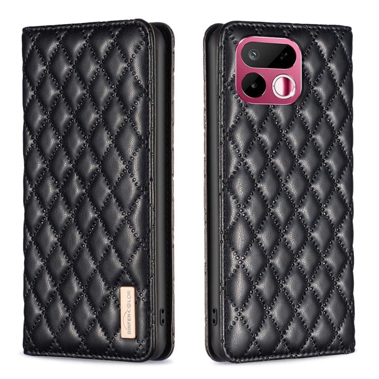Diamond Lattice Magnetic Leather Flip Phone Case, For Realme 16T 5G