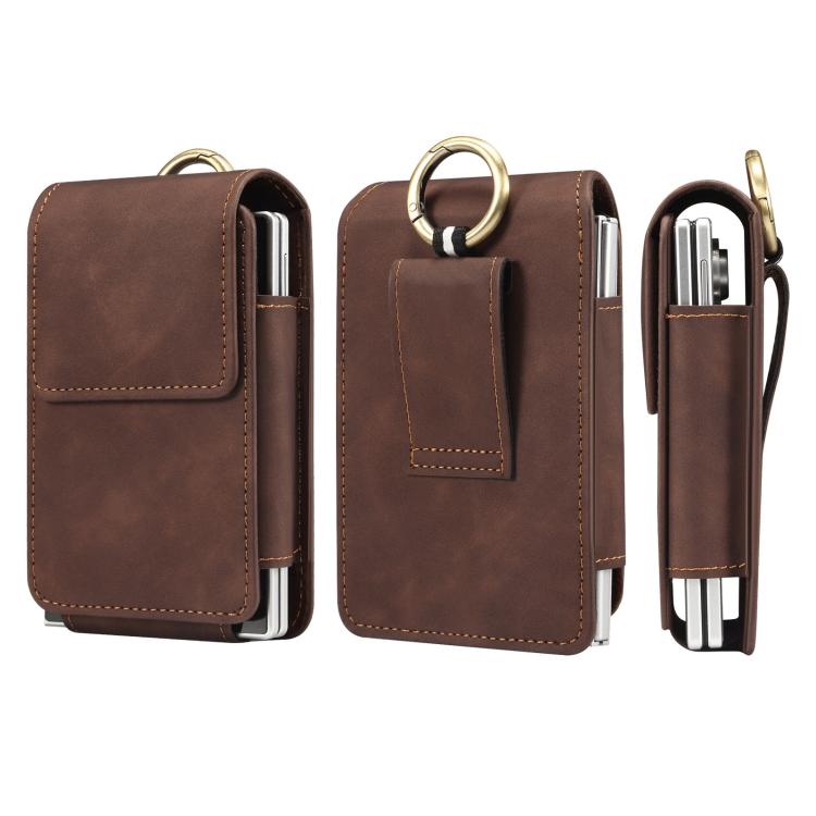 Vegan Leather Waist-Hanging Bag For Foldable Phone, Size: 8.8 x 13 x 2.5cm