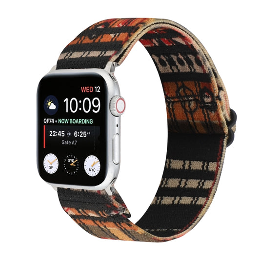 Ethnic Style Buckle Watchband For Apple Watch Series 6 & SE & 5 & 4 40mm / 3 & 2 & 1 38mm, For Apple Watch Series 7 41mm / 6 & SE & 5 & 4 40mm / 3 & 2 & 1 38mm