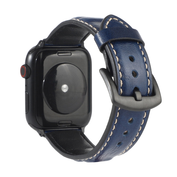 Genuine Leather Watchband For Apple Watch Series 6 & SE & 5 & 4 40mm / 3 & 2 & 1 38mm, For Apple Watch Series 7 41mm / 6 & SE & 5 & 4 40mm / 3 & 2 & 1 38mm