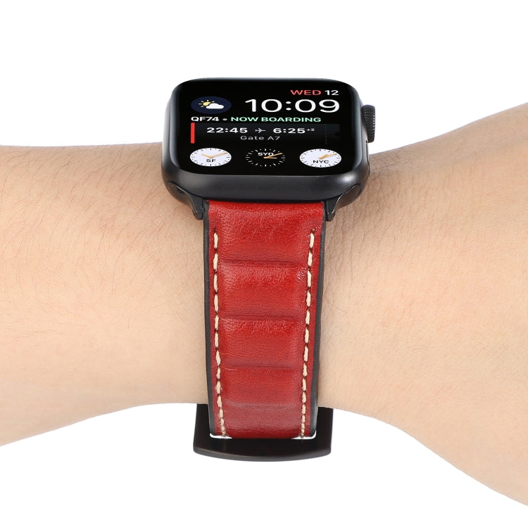 Genuine Leather Watchband For Apple Watch Series 6 & SE & 5 & 4 44mm / 3 & 2 & 1 42mm, For Apple Watch Series 7 45mm / 6 & SE & 5 & 4 44mm / 3 & 2 & 1 42mm