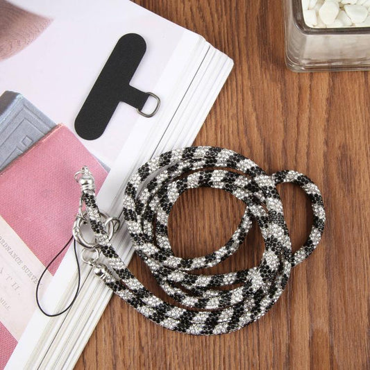 Sparkling Rhinestone Studded Long Phone Strap