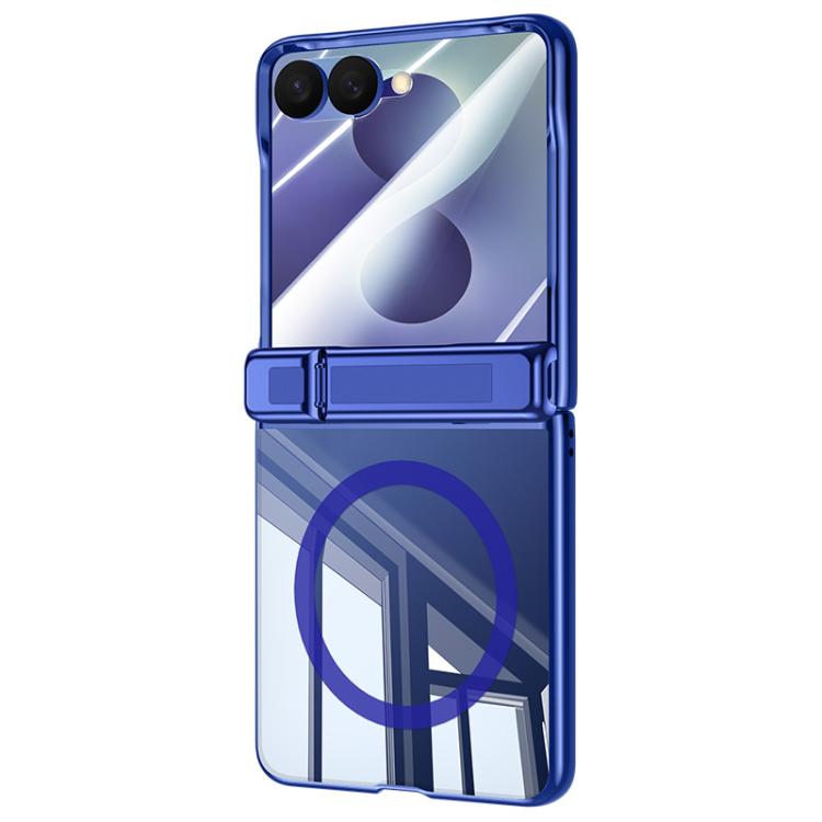 Electroplating Transparent Hinge Holder Magnetic Phone Case, For Galaxy Z Flip8 5G