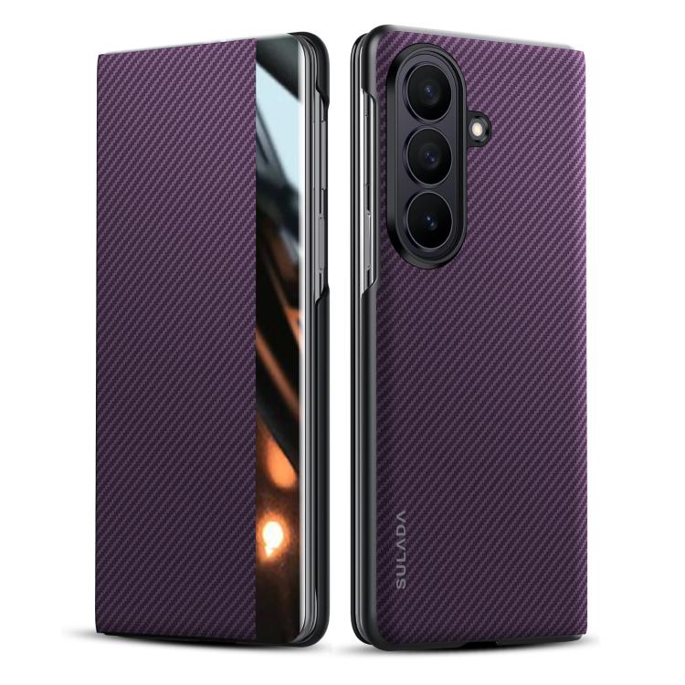 SULADA Kevlar 600D Texture Smart Window Leather Phone Case, For Galaxy Z Fold8 Ultra 5G