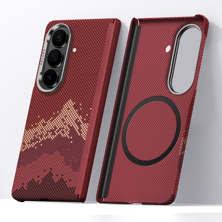 SULADA Kevlar Pixel Grid Texture Magnetic Phone Case, For Galaxy Z Fold8 Ultra 5G, For Galaxy Z Fold7 5G